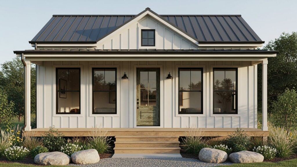 Minimalist Farmhouse Cottage Exterior