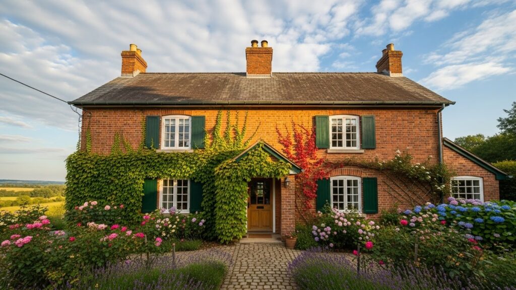 Brick Farmhouse Cottage Exterior