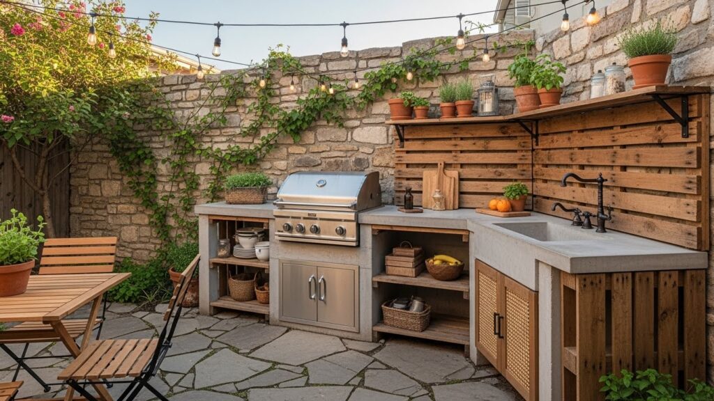 Budget-Friendly Small Outdoor Kitchen