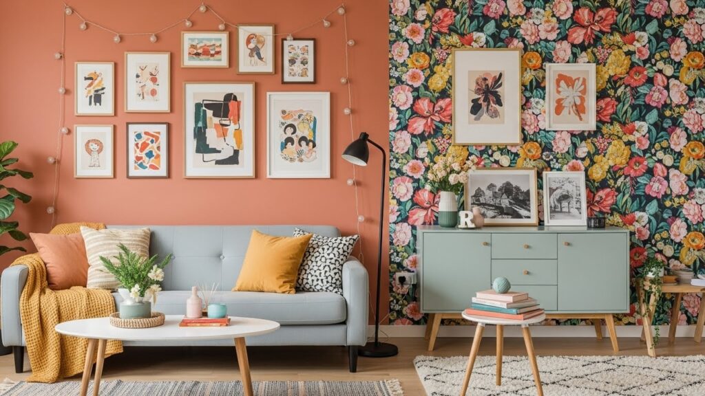 Colorful Eclectic Small Living Room With Personality