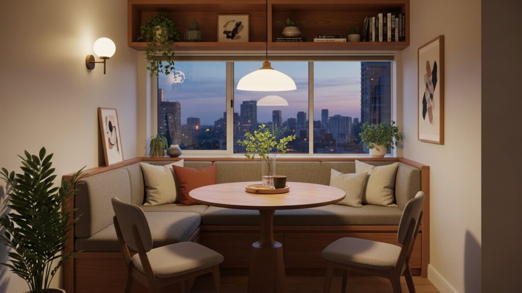 Corner Seating to Maximize Space