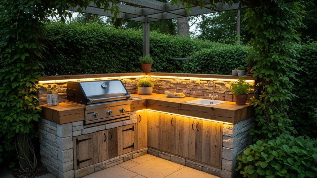 Custom-Built Small Outdoor Kitchen