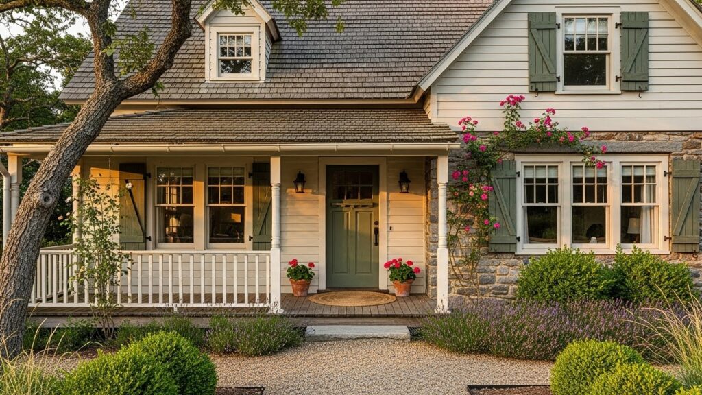 Farmhouse Cottage Exterior with Timeless Appeal