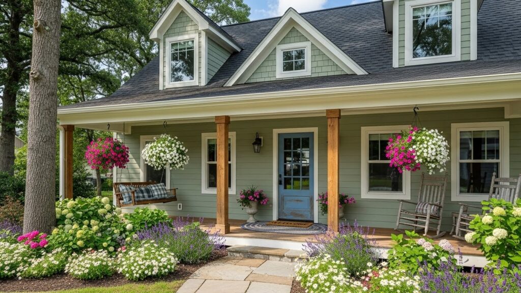 Front Porch Farmhouse Cottage Exterior