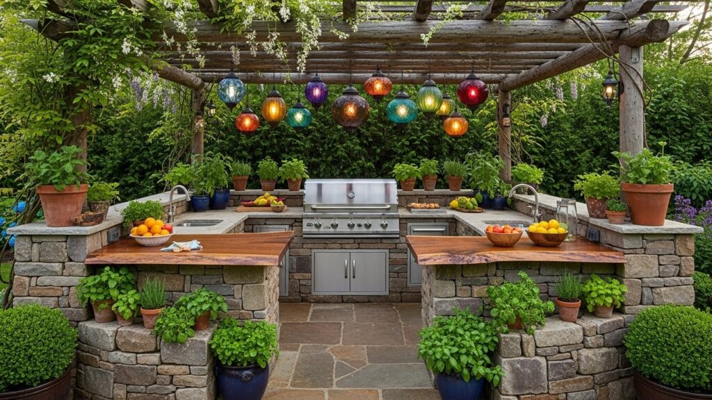 Garden-Inspired Outdoor Kitchen