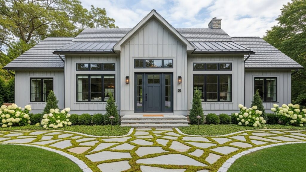 Gray Farmhouse Cottage Exterior