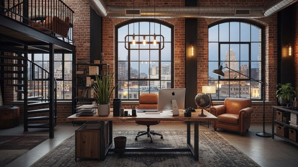 Industrial Loft Home Office