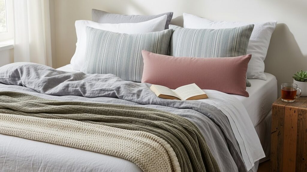 Layered Bedding for a Cozy, Lived-In Look