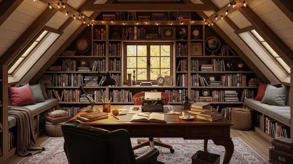  Loft or Attic Library Office Retreat