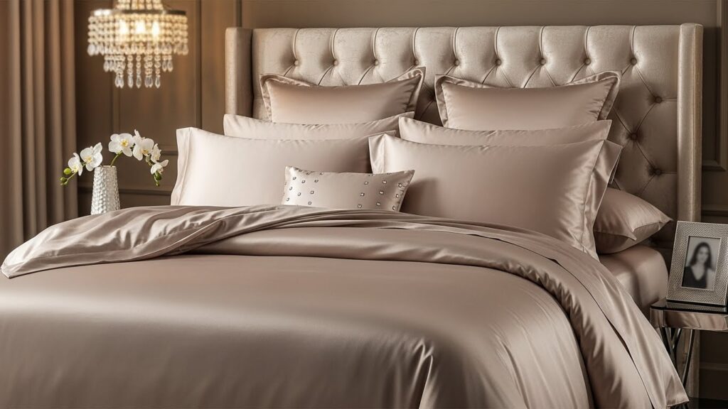 Luxury Satin or Silk Bedding for Glam Appeal