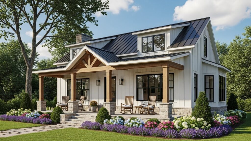 Modern Farmhouse Small Cottage Exterior