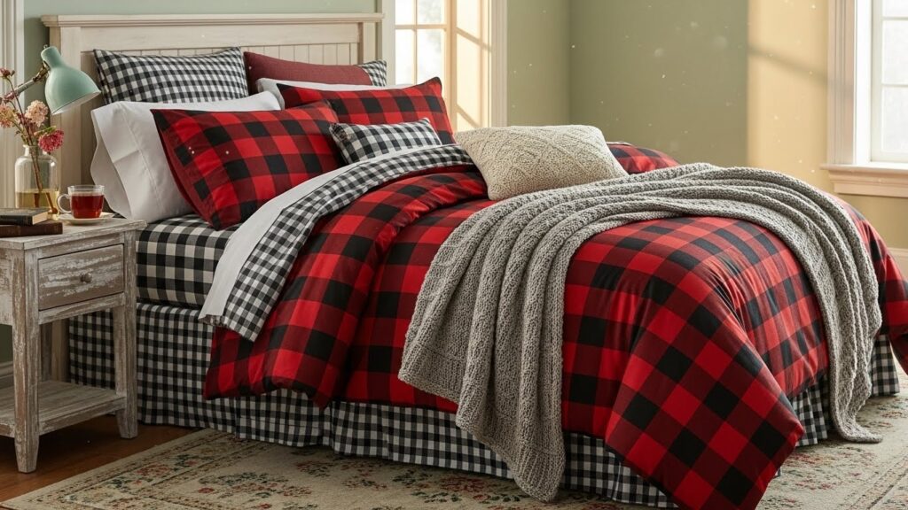 Plaid or Checkered Bedding for Cozy Charm
