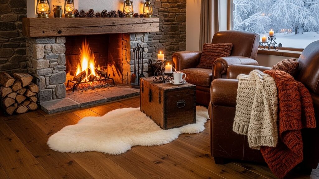 Rustic Seating for Warmth