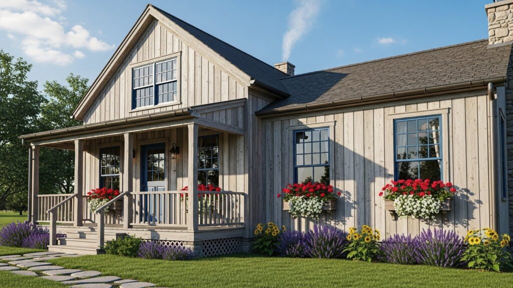 Rustic Wood Farmhouse Cottage Exterior