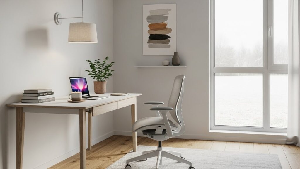 Scandinavian Home Office With Calm Simplicity