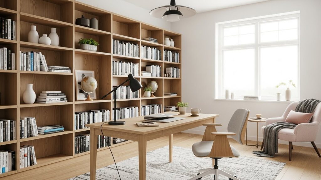 Scandinavian Library Office for Balanced Productivity