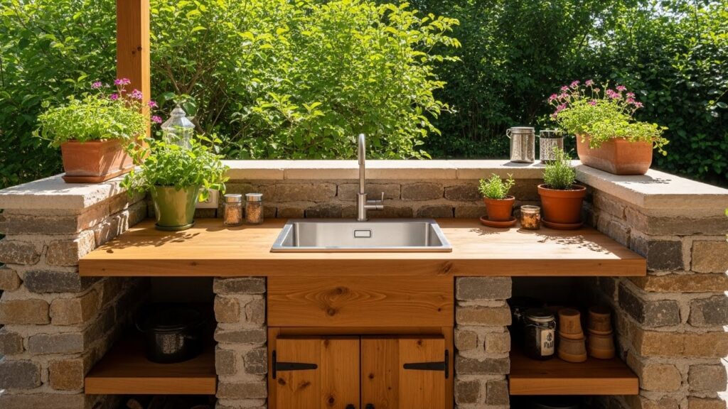 Small Outdoor Kitchen with Sink Only