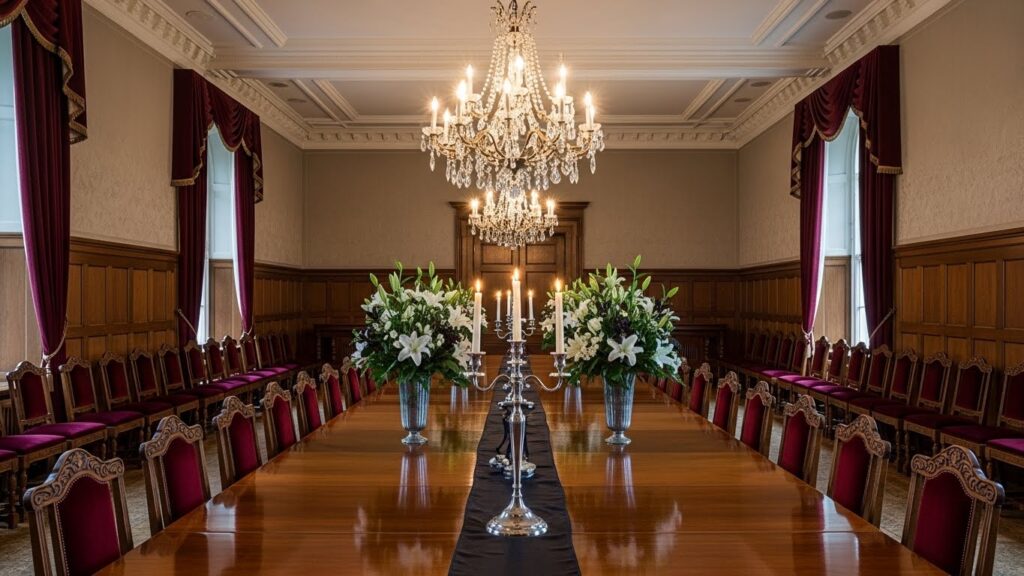 Symmetrical Seating for a Formal Look