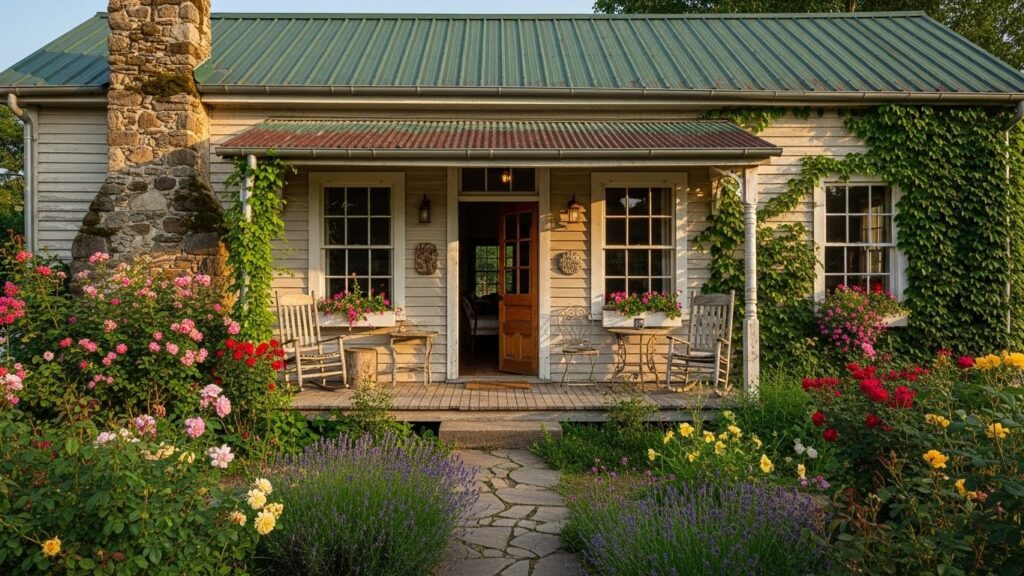 Vintage Farmhouse Cottage Exterior